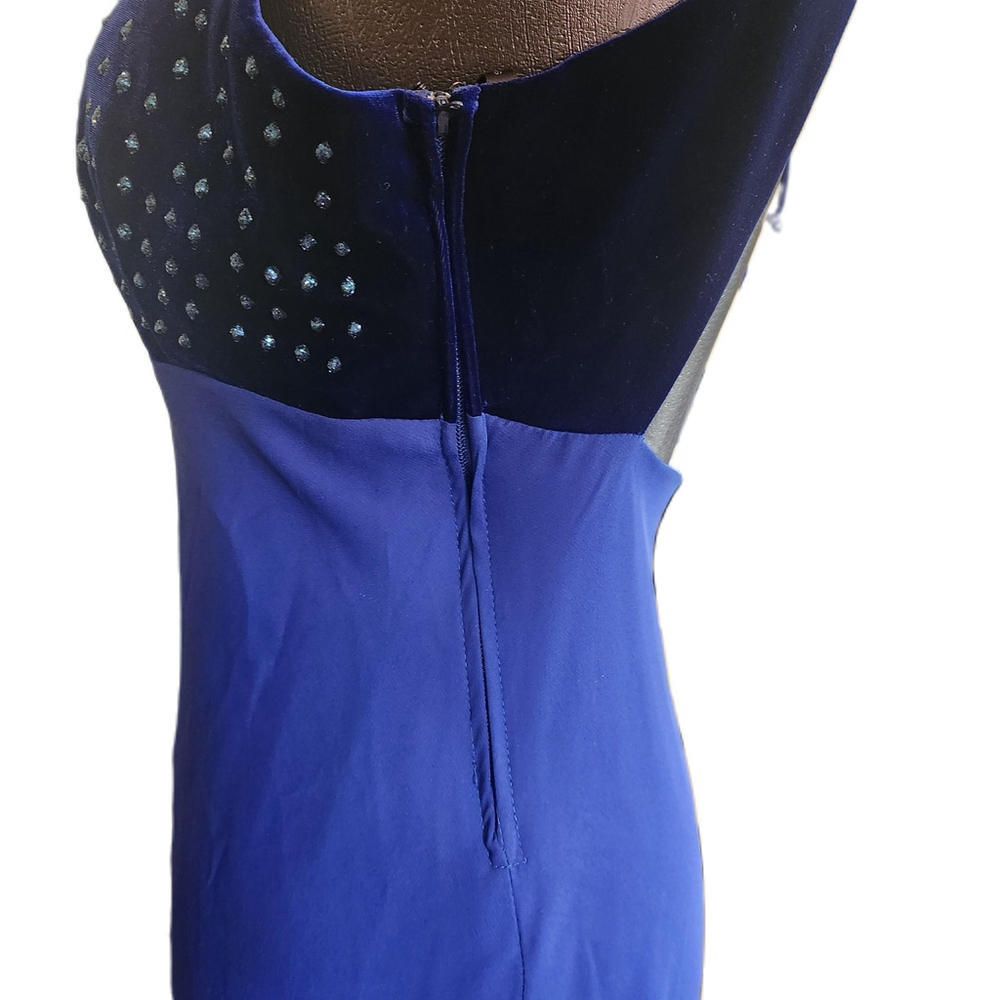 Zum Zum Niki Livas Blue Embellished Evening Gown Size 11-12 - Picture 5 of 10